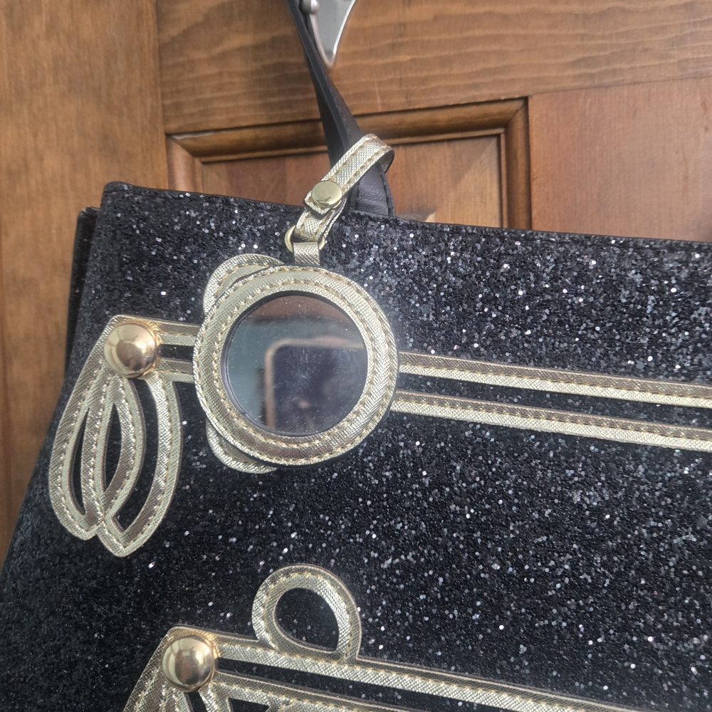 Chic Black and Gold Women's Tote Bag - Picture 5 of 5